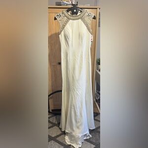 Camille La Vie Cream and Silver Embellished Dress